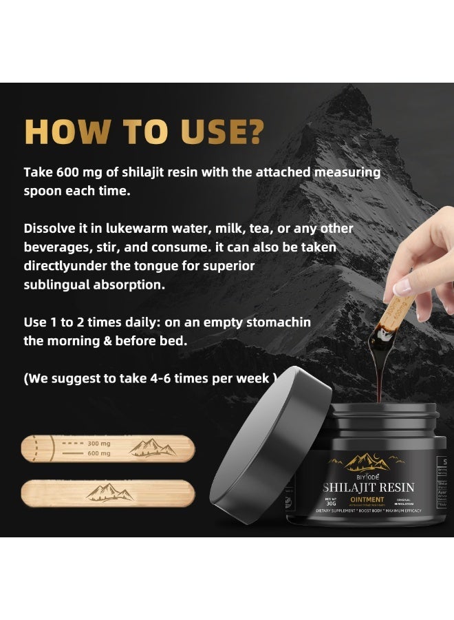 BIYODE Himalayan Power Resin | 30g Potent Balm | For Peak Performance Men | Supports Metabolism, Cognitive Function, Rejuvenation & Immunity | 100% Natural Dietary Supplement for Energy & Endurance - Image 3